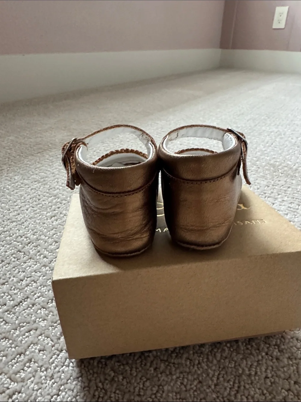 Metallic Bronze Mary Jane Dress Shoes for Kids